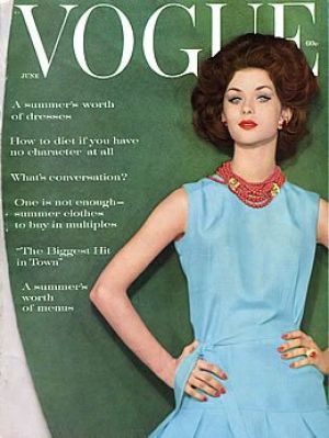 Vintage Vogue magazine covers - wah4mi0ae4yauslife.com - Vintage Vogue June 1960 - Karen Radkai.jpg